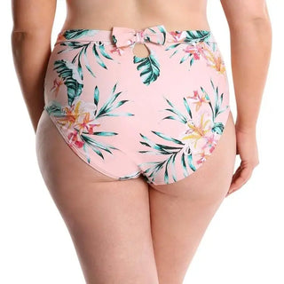 Floral high-waisted bikini bottoms from Lysa Women’s Plus Size Renee 2-piece swimsuit set