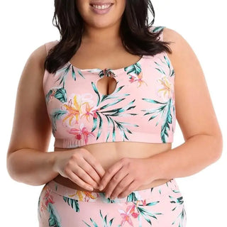 Floral print crop top from the Lysa Women’s Plus Size Renee Bikini Swimwear Set