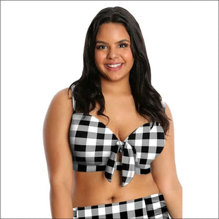 Black and white gingham bikini from the Lysa Women’s Plus Size Tyra Bikini Set