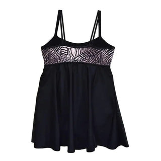 Black tankini swimsuit for NWSC Women’s Plus Size Empire Waist Swimdress