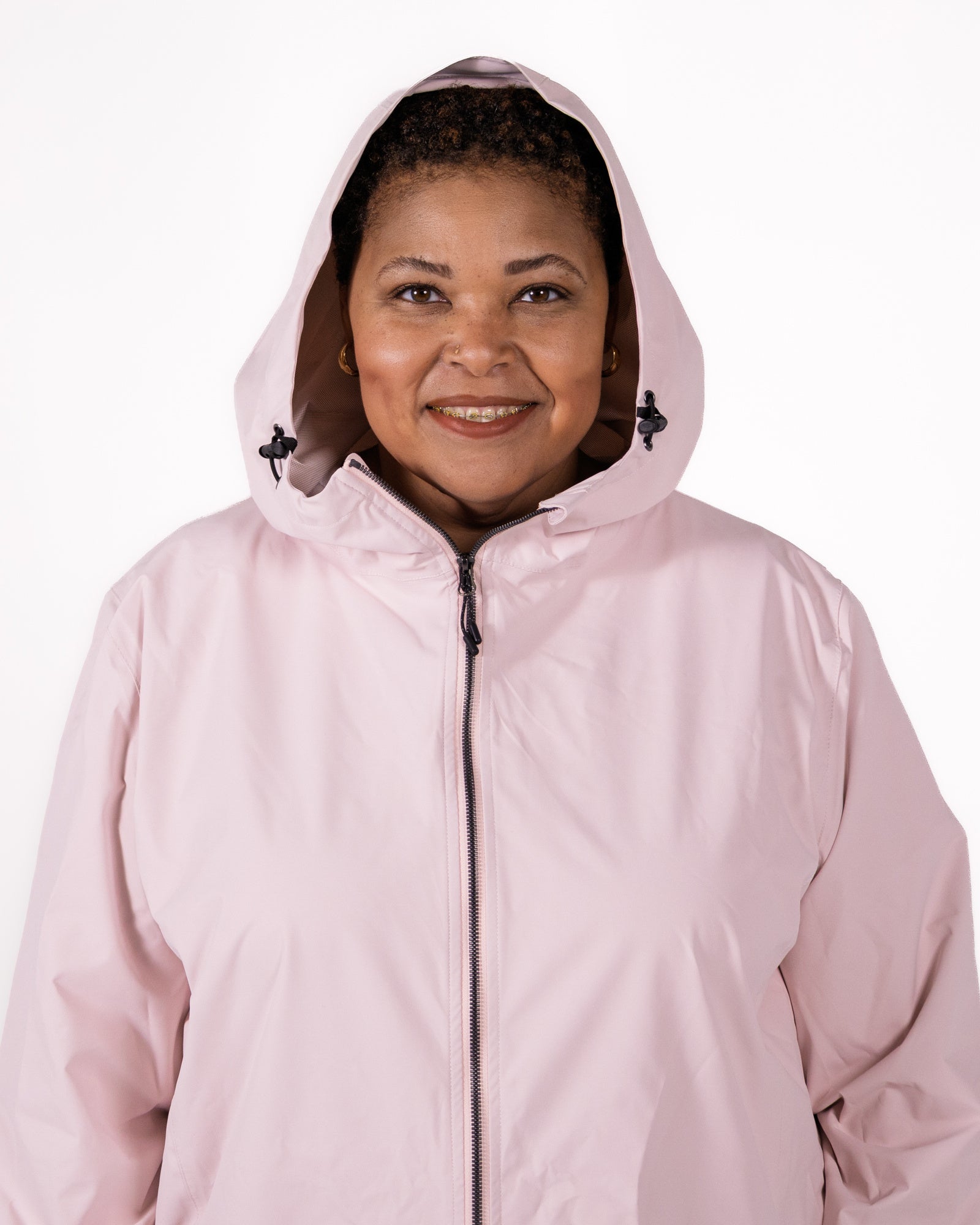 Plus size 804 rain jacket pink 4