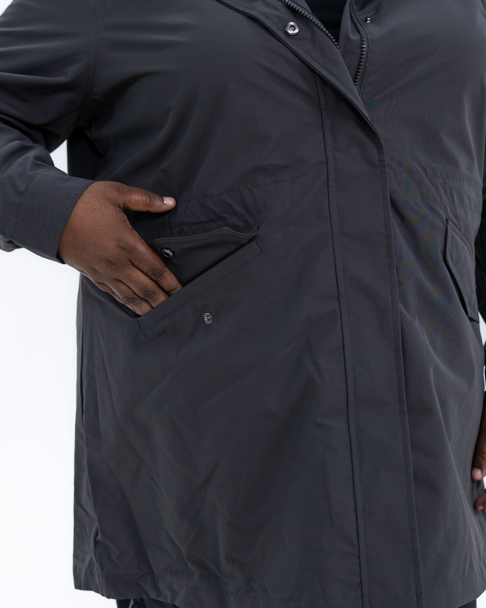 Plus size berwick rain jacket charcoal 4