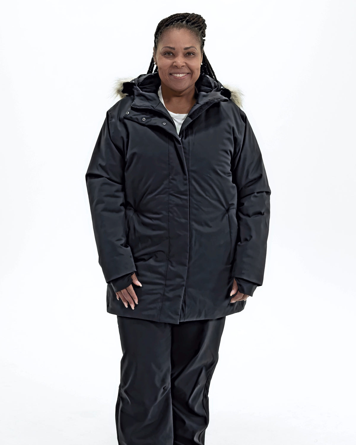 Snow Country plus size outerwear worn by our models