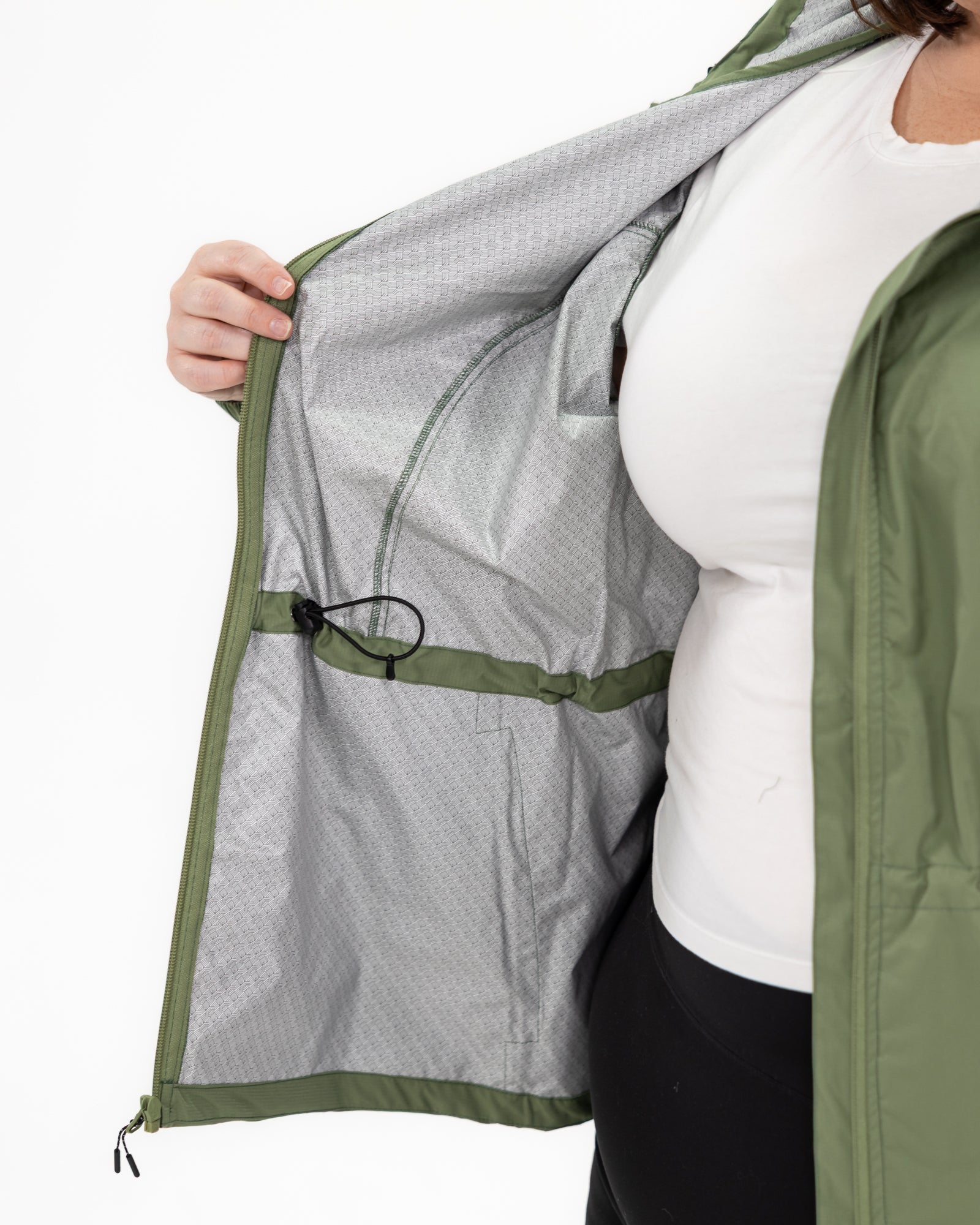 Plus size mystique rain jacket sage 12