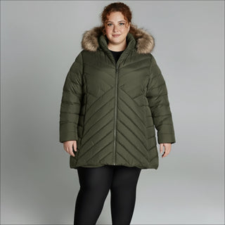 Snow Country Outerwear Women's Plus Size 1X-6X Axtell Parka Hooded Winter Coat Jacket