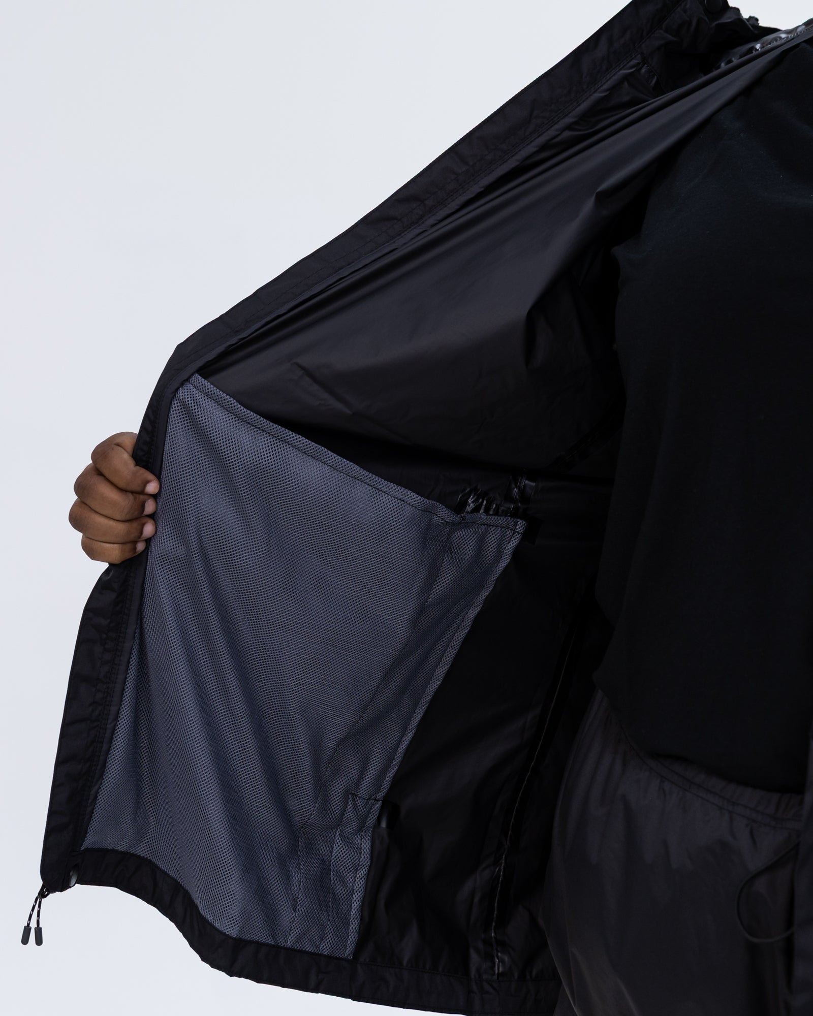 Plus size pod rain jacket black 6