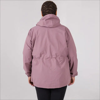 Mauve hooded parka from Plus Size 1X-6X Women’s Rain Jacket Wind Breaker Mystique
