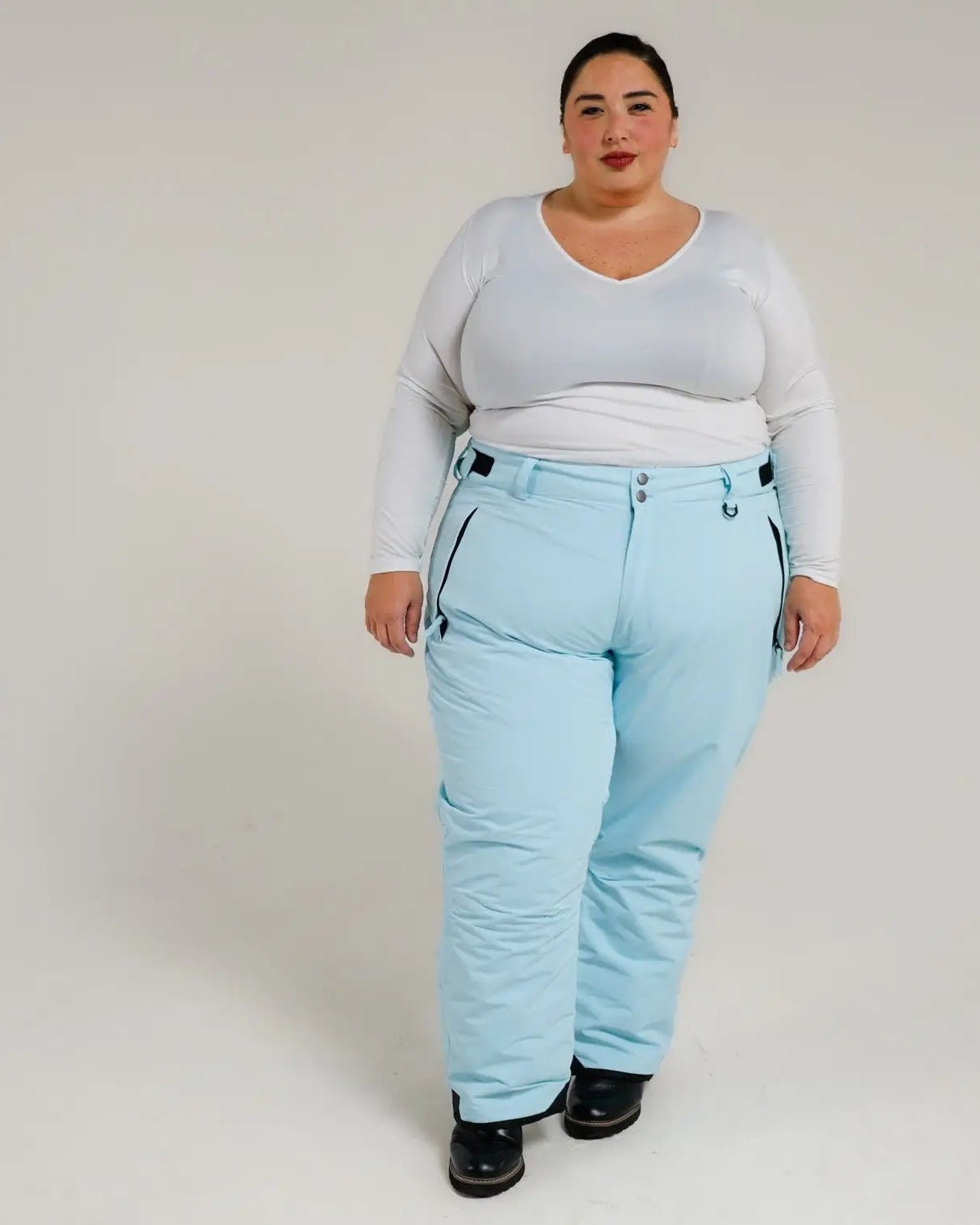 Light blue snow pants from Snow Country Outerwear Women’s Plus Size Insulated Ski Pants