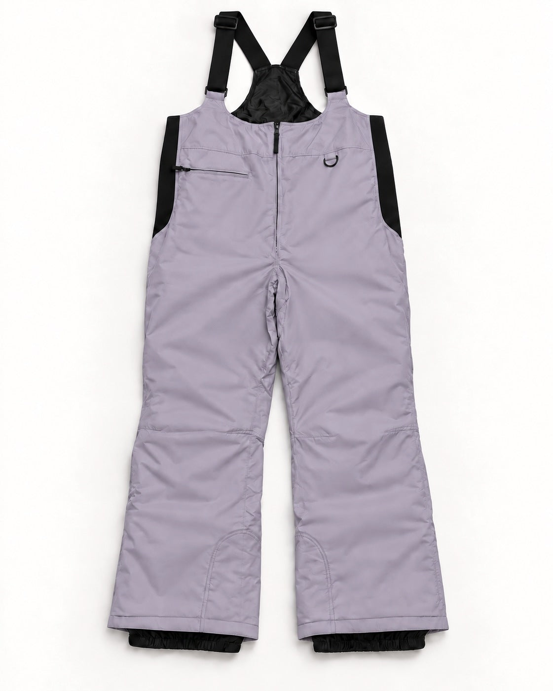 Lavender women's plus size Vertex snow bib overalls, sizes 1X to 6X, flat lay, front