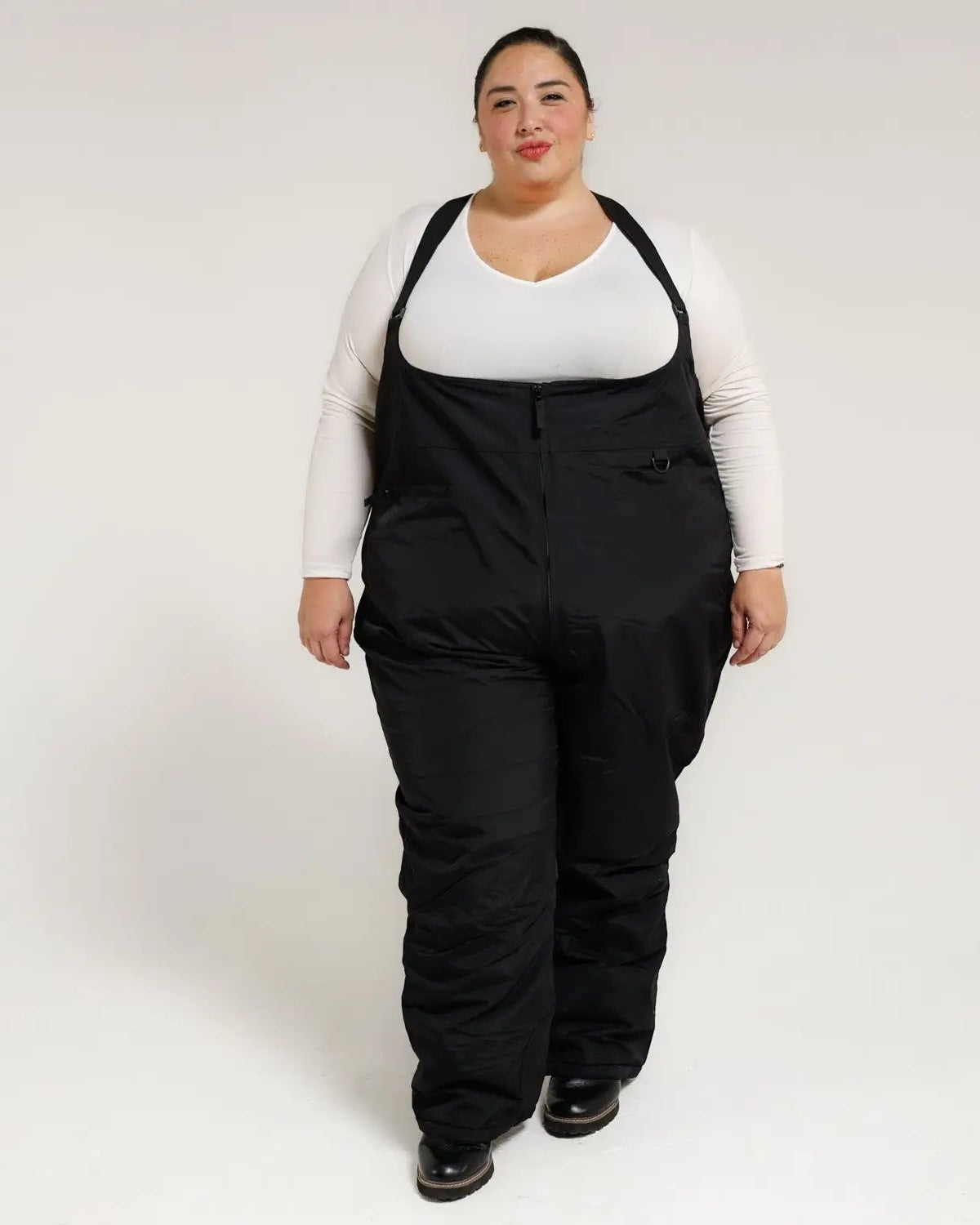 Black Snow Bib Overalls from Snow Country Outerwear Women’s Plus Size Ski Bibs