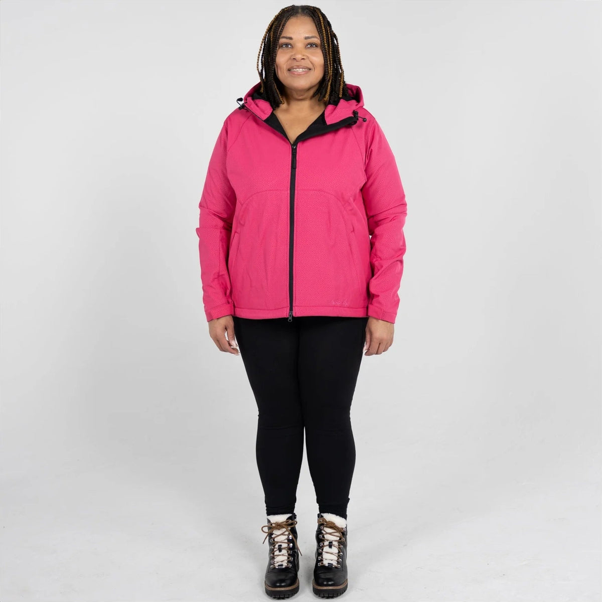 Pulse Womens Plus Size Hooded Soft Shell Jacket 1X CLEARANCE