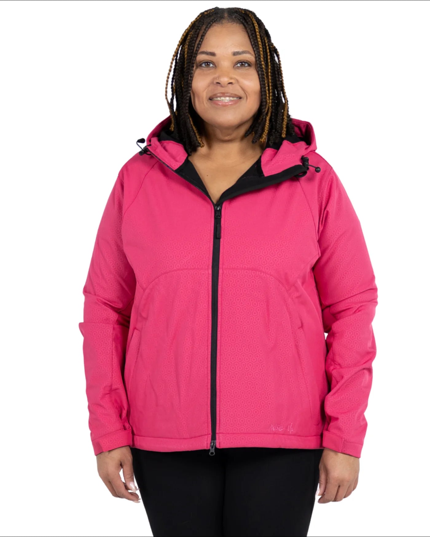 Pulse Womens Plus Size Hooded Soft Shell Jacket 1X CLEARANCE