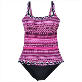 Profile By Gottex Womens Swimsuit Ruffle Tankini Bikini 2 Piece Set - 6 / Pink Multi - Swimsuits