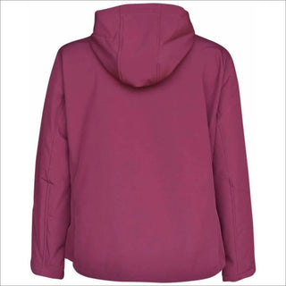 Maroon hooded jacket from Pulse Women’s Plus Size Soft Shell Jacket 1X Clearance
