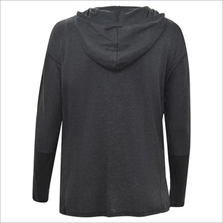 Charcoal hooded long-sleeve shirt from Snow Country Outerwear Plus Size Athleisure Hoodie