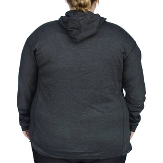 Charcoal gray hooded sweatshirt from Snow Country Outerwear Women’s Plus Size Athleisure collection