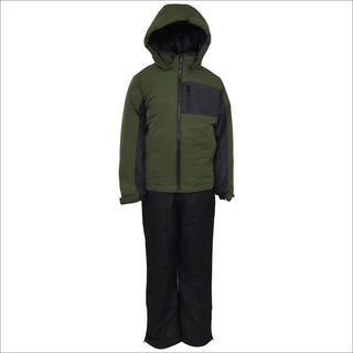 Green and black Snow Country Outerwear boys 8-18 winter snowsuit jacket and ski bibs