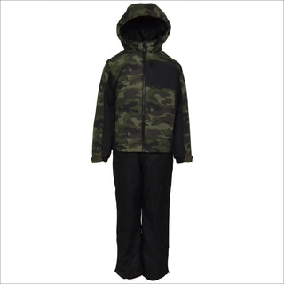 Camouflage snowsuit with hood from Snow Country Outerwear for boys 8-18 in gravity winter style