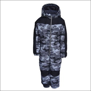 Snow Country Outerwear Boys Jr Youth Kids 1 Piece Winter Snowsuit Coveralls 8-16 - Small / Black Camo - Kid’s