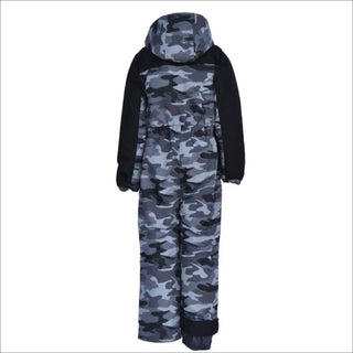 Camouflage snowsuit with black sleeves for boys youth winter snow coverall