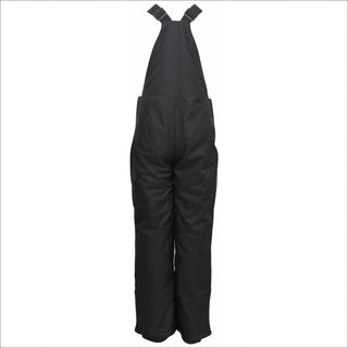 Black insulated bib overalls for boys youth junior winter snow skiing outdoor activities