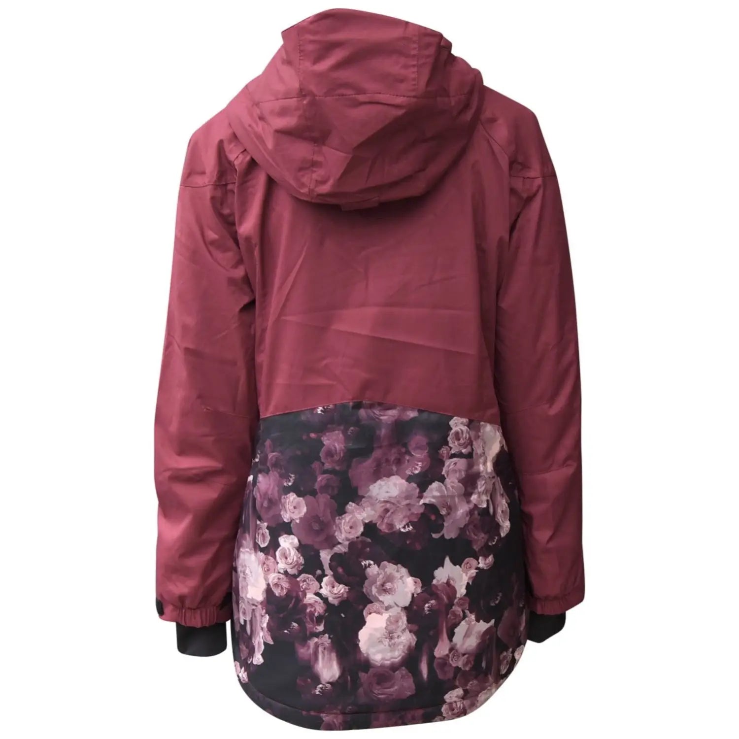 Maroon hooded floral print girls winter ski jacket Snow Country Outerwear