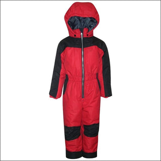 Snow Country Outerwear Little Boys 1 Pc Winter Snowsuit Skisuit Coveralls S-L (4-7) - Small / Red - Kid’s