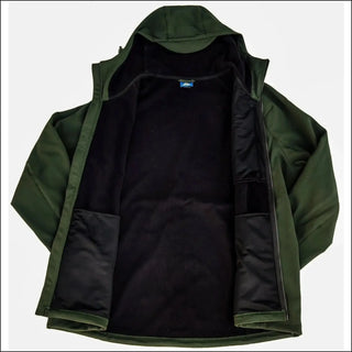 Open green hooded jacket from Men’s Big 2XL-7XL Cyclone Soft Shell Outerwear