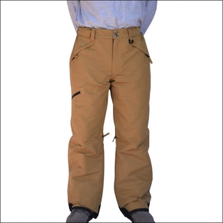 Tan snow pants from Snow Country Outerwear Men’s insulated winter ski clothing