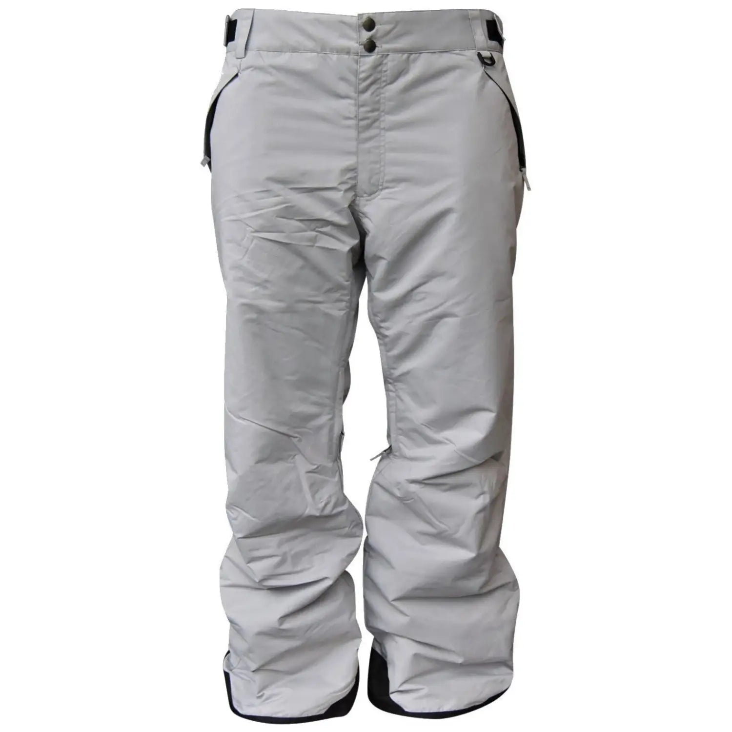 Gray snow pants from Snow Country Outerwear for men in various sizes for winter skiing
