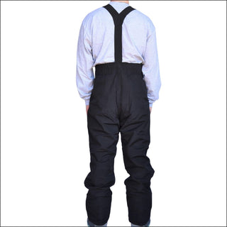 Snow Country Outerwear Mens S-XL Insulated Winter Ski Snow Bibs Suspender Pants Black - Men’s