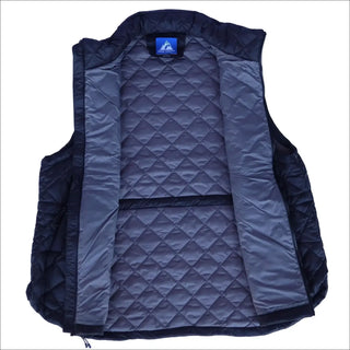 Open navy quilted vest for women’s plus size 1X to 6X insulated outerwear