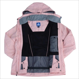 Open pink winter jacket displayed on Women’s Plus Size Insulated Snowboard Ski Coat