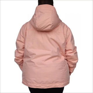 Pink hooded winter jacket from Women’s Plus Size Insulated Snowboard Ski Coat collection