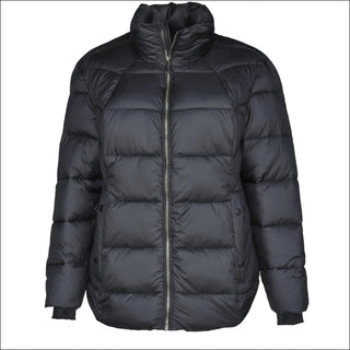 Black puffer jacket from Snow Country Outerwear Women’s Plus Size Lexington Winter Coat