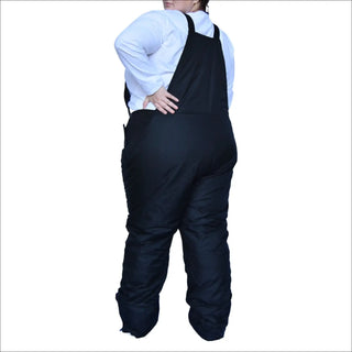 Black snow bib overalls from Snow Country Outerwear Women’s Plus Size Ski Snow Bibs Vertex