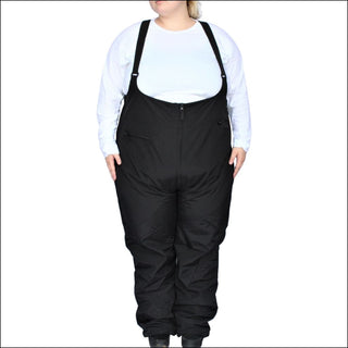 Snow Country Outerwear Women’s Plus Size 1X-6X Vertex Winter Snow Bibs Overalls - 3X / Black - Women’s Plus Size
