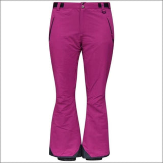 Snow Country Outerwear Womens Plus Size Snow Ski Pants 1X-6X Reg and Short - 1X (16/18) / Berry Wine - Womens