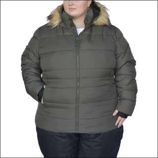 Snow Country Outerwear Women’s Plus Size Luna Winter Ski Coat Jacket 1X-6X - 1X / Hunter - Women’s Plus Size