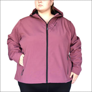 Snow Country Outerwear Women’s Plus Size Micro Fleece Soft Shell Jacket 1X-6X - 1X / Rose Clay - Women’s Plus Size