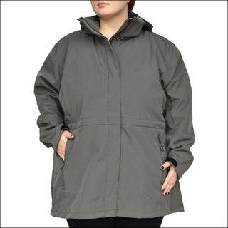 Snow Country Outerwear Women’s Plus Size Mid Length Stowe Soft Shell Jacket 1X-6X - 1X / Slate - Women’s Plus Size