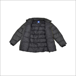 Open black puffer jacket from Snow Country Outerwear Women’s Lexington Puffy synthetic down jacket