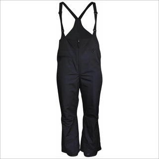 Black ski bib overalls for women from Snow Country Outerwear insulated snow ski bibs