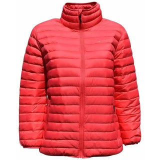 Red quilted puffer jacket from Sportcaster Women’s Plus Size Packable Down Jacket collection