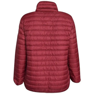 Maroon quilted puffer jacket from Sportcaster Women’s Plus Size Packable Down Jacket 1X CLEARANCE