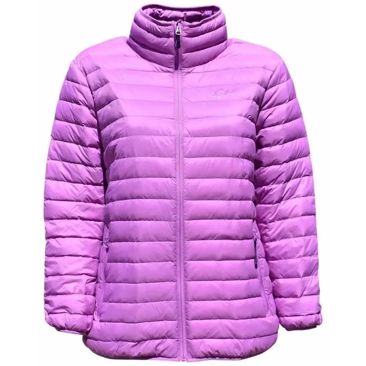 Lavender Puffer Jacket from Sportcaster Women’s Plus Size Packable Down Jacket 1X Clearance