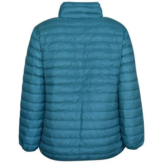 Teal quilted puffer jacket from Sportcaster Women’s Plus Size Packable Down Jacket 1X CLEARANCE