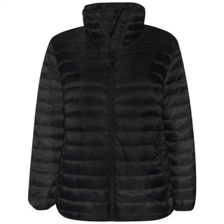Black puffer jacket from Sportcaster Women’s Plus Size Packable Down Jacket 1X CLEARANCE