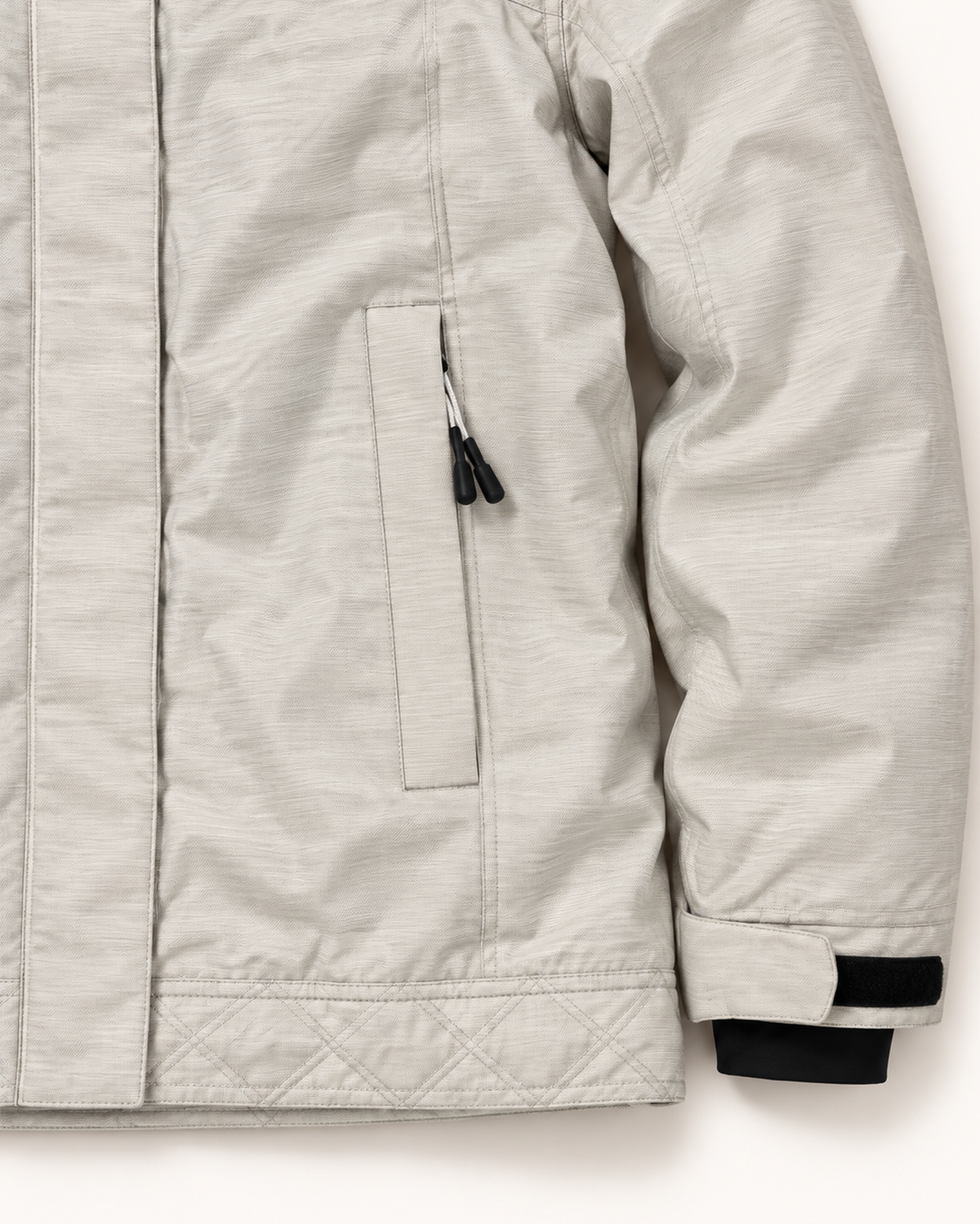 Soap Stone Sugarcoat women's plus size insulated snow jacket, sizes 1X to 6X, hand pocket and cuff detail