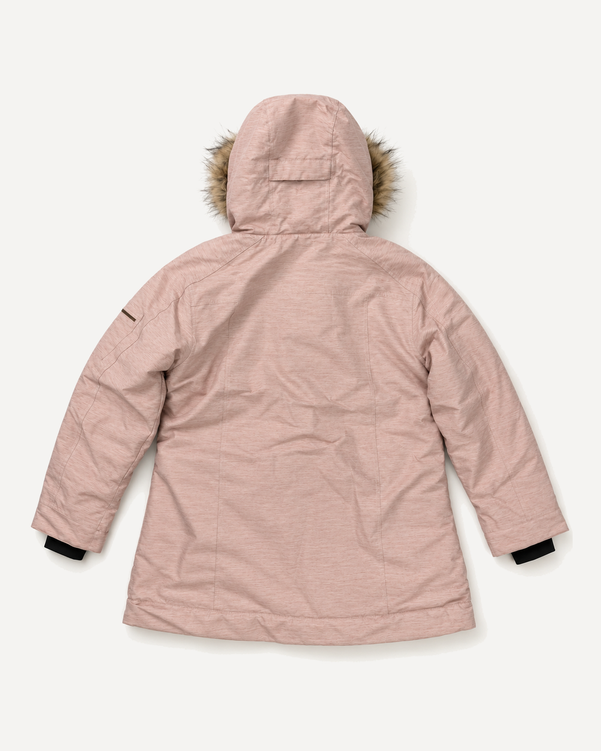 Pink Blush The Sugar Coat II plus size insulated snow jacket, sizes 1X to 6X, flat lay, back